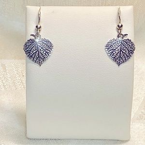 Bundle3NSAVE- Sterling Silver Leaf Textured Dangle Earrings